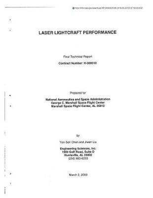 Book cover for Laser Lightcraft Performance