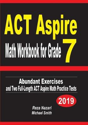 Book cover for ACT Aspire Math Workbook for Grade 7