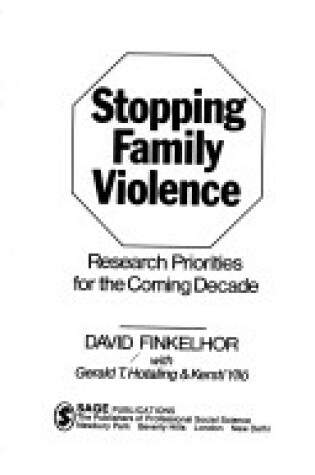 Cover of Stopping Family Violence