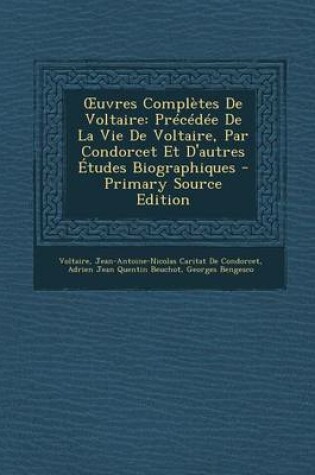 Cover of Uvres Completes de Voltaire