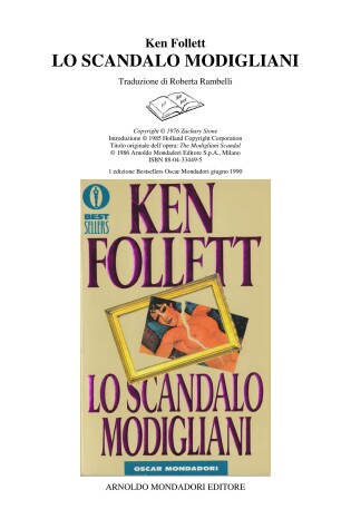 Cover of Lo Scandalo Modigliani