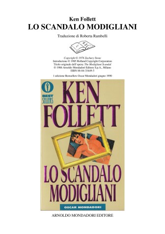 Book cover for Lo Scandalo Modigliani