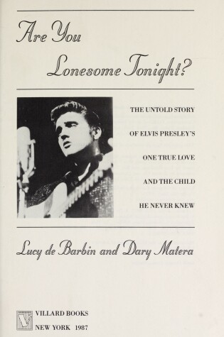 Cover of Are You Lonesome Tonight?