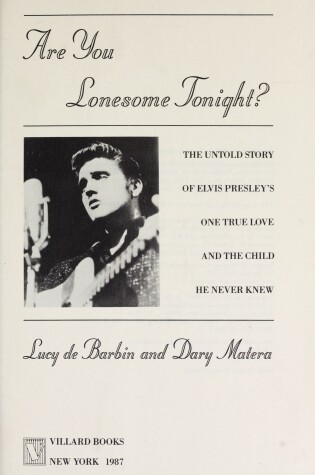 Book cover for Are You Lonesome Tonight?