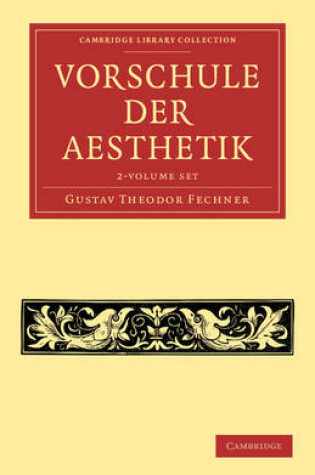 Cover of Vorschule der Aesthetik 2 Volume Set