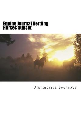 Book cover for Equine Journal Herding Horses Sunset