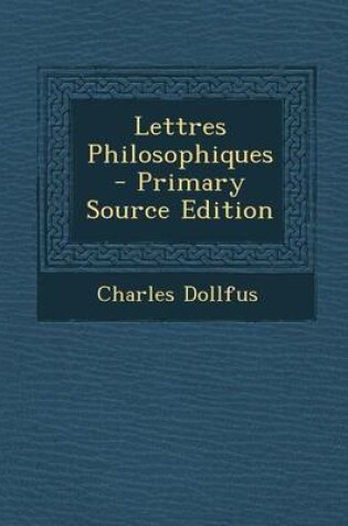 Cover of Lettres Philosophiques