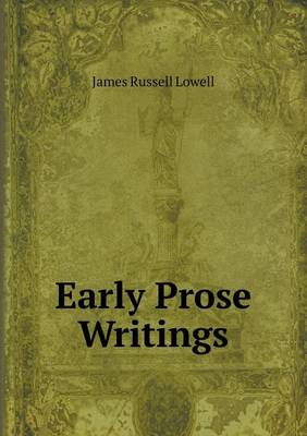 Book cover for Early Prose Writings