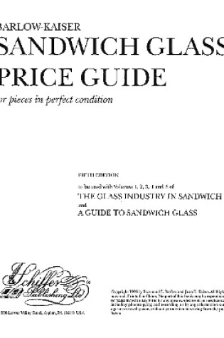 Cover of Glass Industry In Sandwich: Price Guide