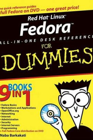 Cover of Red Hat Linux Fedora All-in-One Desk Reference For Dummies