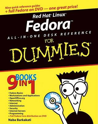 Book cover for Red Hat Linux Fedora All-in-One Desk Reference For Dummies