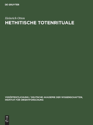 Book cover for Hethitische Totenrituale