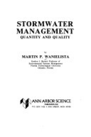 Cover of Stormwater Management Quantity and Quality