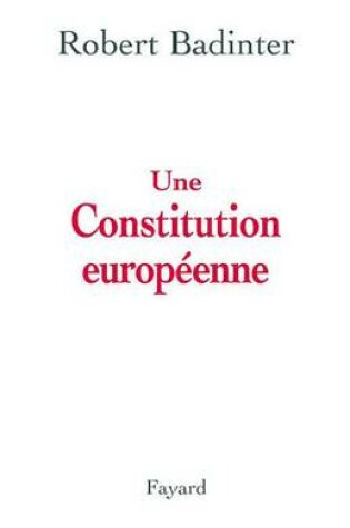 Cover of Une Constitution Europeenne