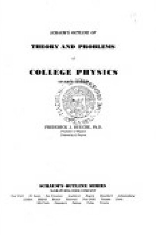 Cover of Schaum's Outline of Theory and Problems of College Physics