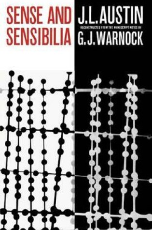 Cover of Sense and Sensibilia