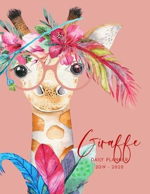 Book cover for Planner July 2019- June 2020 Giraffe Watercolor Monthly Weekly Daily Calendar