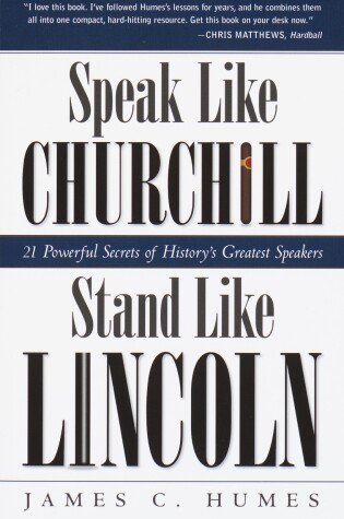 Cover of Speak Like Churchill, Stand Like Lincoln