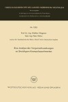 Book cover for Eine Analyse Der Vorgarnschwankungen an Streichgarn-Krempelassortimenten
