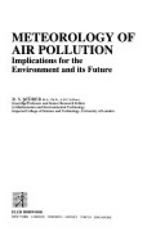 Cover of Meteorology of Air Pollution