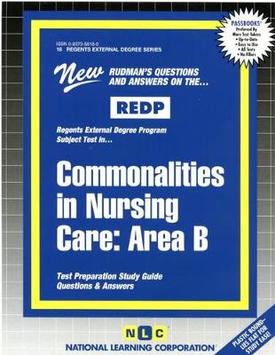 Book cover for COMMONALITIES IN NURSING CARE: AREA B