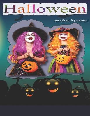 Book cover for Halloween coloring books for preschoolers