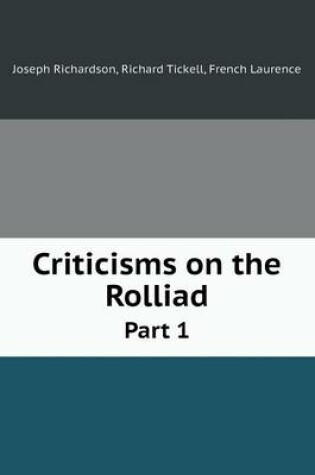 Cover of Criticisms on the Rolliad Part 1