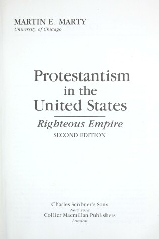 Cover of Protestantism in the United States