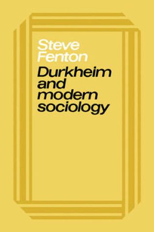 Cover of Durkheim and Modern Sociology