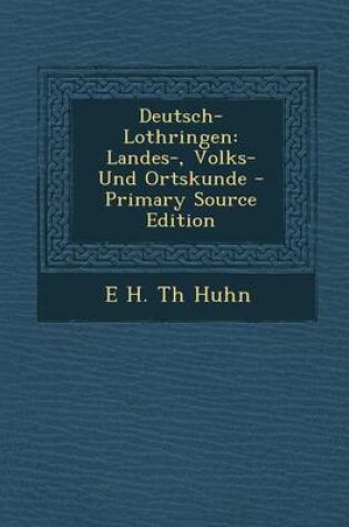 Cover of Deutsch-Lothringen