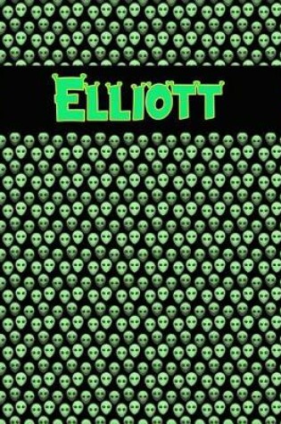 Cover of 120 Page Handwriting Practice Book with Green Alien Cover Elliott