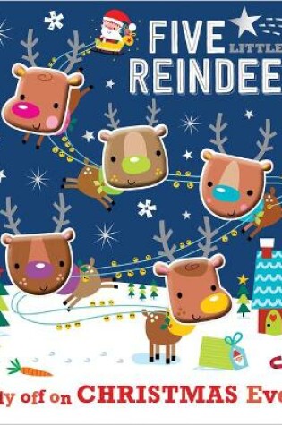Cover of Board Book Five Little Reindeer
