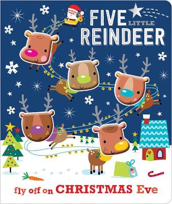 Book cover for Board Book Five Little Reindeer