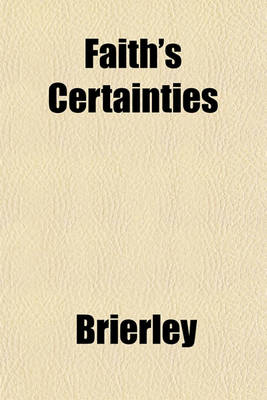 Book cover for Faith's Certainties