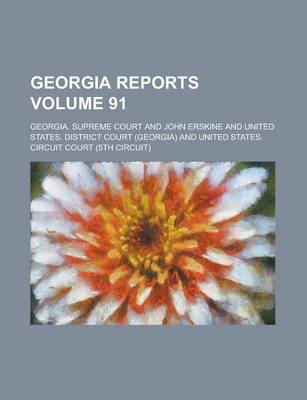 Book cover for Georgia Reports Volume 91