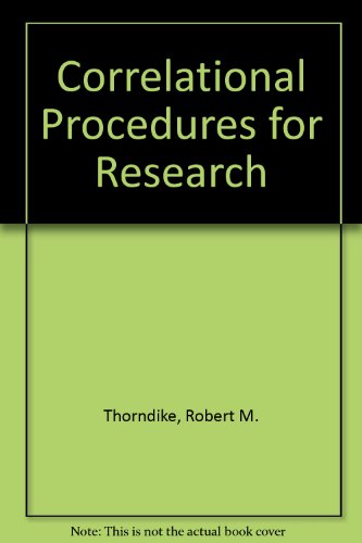 Book cover for Correlational Procedures for Research