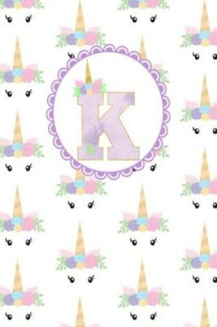 Cover of Unicorn Monogram Journal - Letter K