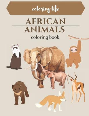 Book cover for African Animals coloring book