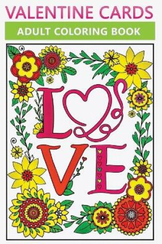 Cover of valentine cards adult coloring book