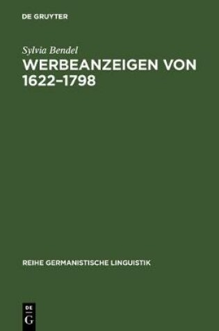 Cover of Werbeanzeigen von 1622-1798