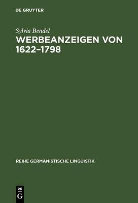 Book cover for Werbeanzeigen von 1622-1798