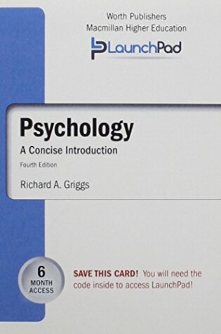 Cover of Launchpad for Griggs's Psychology: A Concise Introduction (6 Month Access)