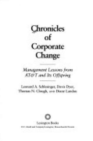 Cover of Chronicles of Corporate Change