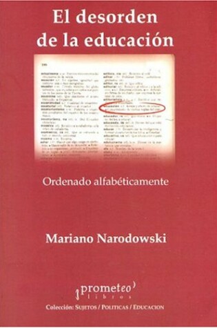 Cover of El Desorden de La Educacion