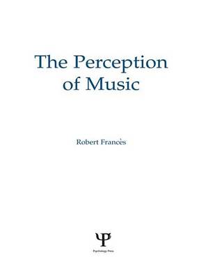 Book cover for The Perception of Music