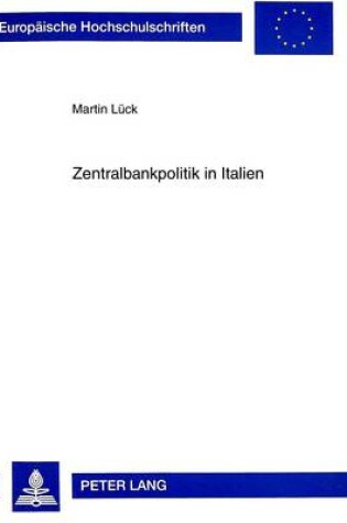 Cover of Zentralbankpolitik in Italien