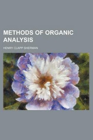Cover of Methods of Organic Analysis