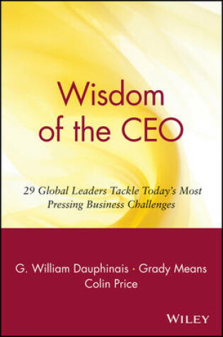 Cover of Wisdom of the CEO