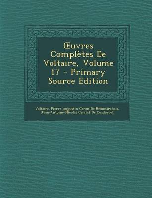 Book cover for Uvres Completes de Voltaire, Volume 17 - Primary Source Edition
