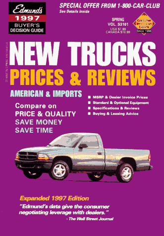 Book cover for Edmund's 1997 New Trucks